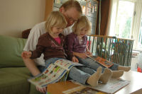 Samen met papa lezen