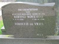 Grafsteen / headstone Berend Borkhuis