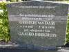 Grafsteen / headstone Geertje van Dam
