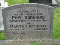 Grafsteen Ebel Borkhuis en Martha Ritsema