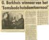 G. Borkhuis winnaar van het Eemsbode huisdamtoernooi