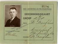 Erkenningskaart B. Borkhuis