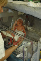 Alexandra in the incubator