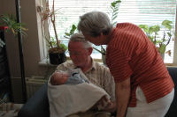Caroline with granddad