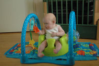 Alexandra playing in the babygym