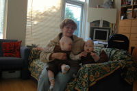 Caroline and Alexandra with grandma Emmy