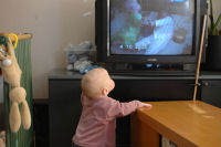 Alexandra sees herself on tv