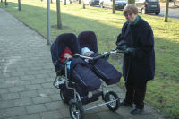 Walking with grandma Emmy