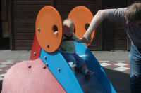 Alexandra on the slide