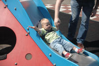 Alexandra on the slide