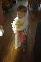 Alexandra with her new doll