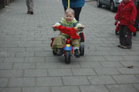 Alexandra is very happy with her new bike