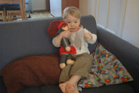 Caroline with her new doll