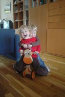 Together on the giraffe