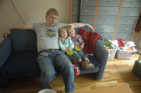 Watching TV with daddy