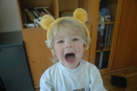 Caroline with Winnie the Pooh ears