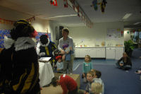 Caroline and Alexandra with Sinterklaas