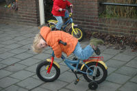 Alexandra stunt op de fiets