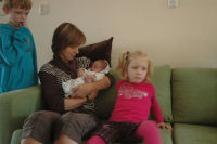 Aunt Marianne holding Madeleine