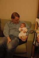 Daddy holds Madeleine