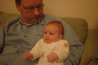 Daddy holds Madeleine