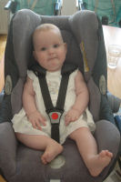 Madeleine in her Maxi Cosi