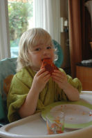 Pizza eten!!