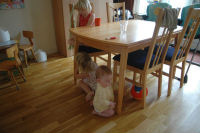 Playing together near the table