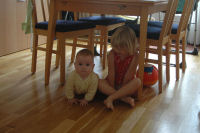 Playing together near the table