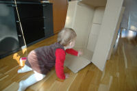 Three girls and a box