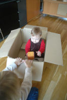 Three girls and a box