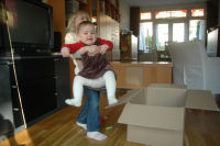 Three girls and a box