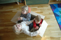 Three girls and a box