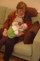 Grandma feeds Madeleine