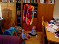 Playing together with the balloons