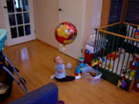Caroline with a balloon